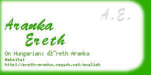 aranka ereth business card